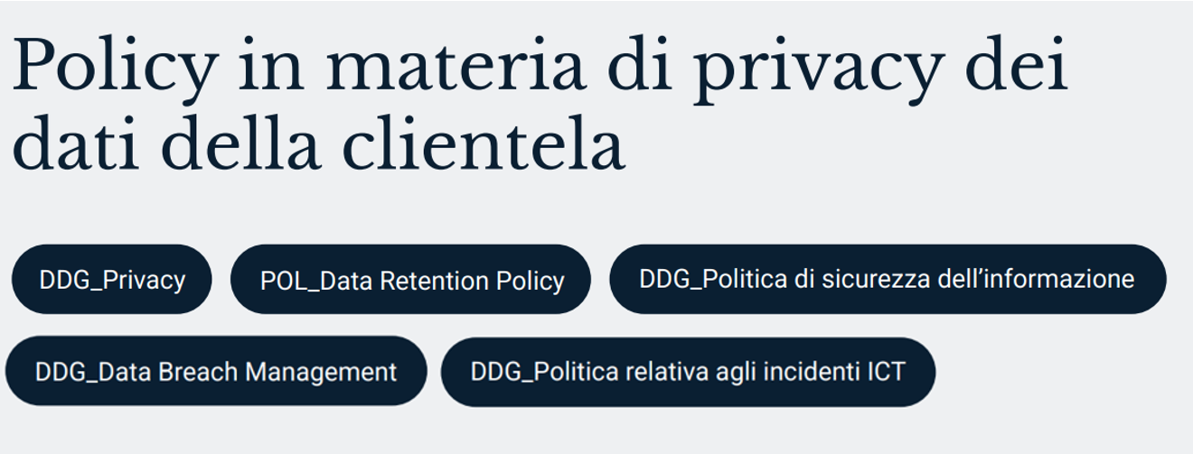 Privacy dei dati